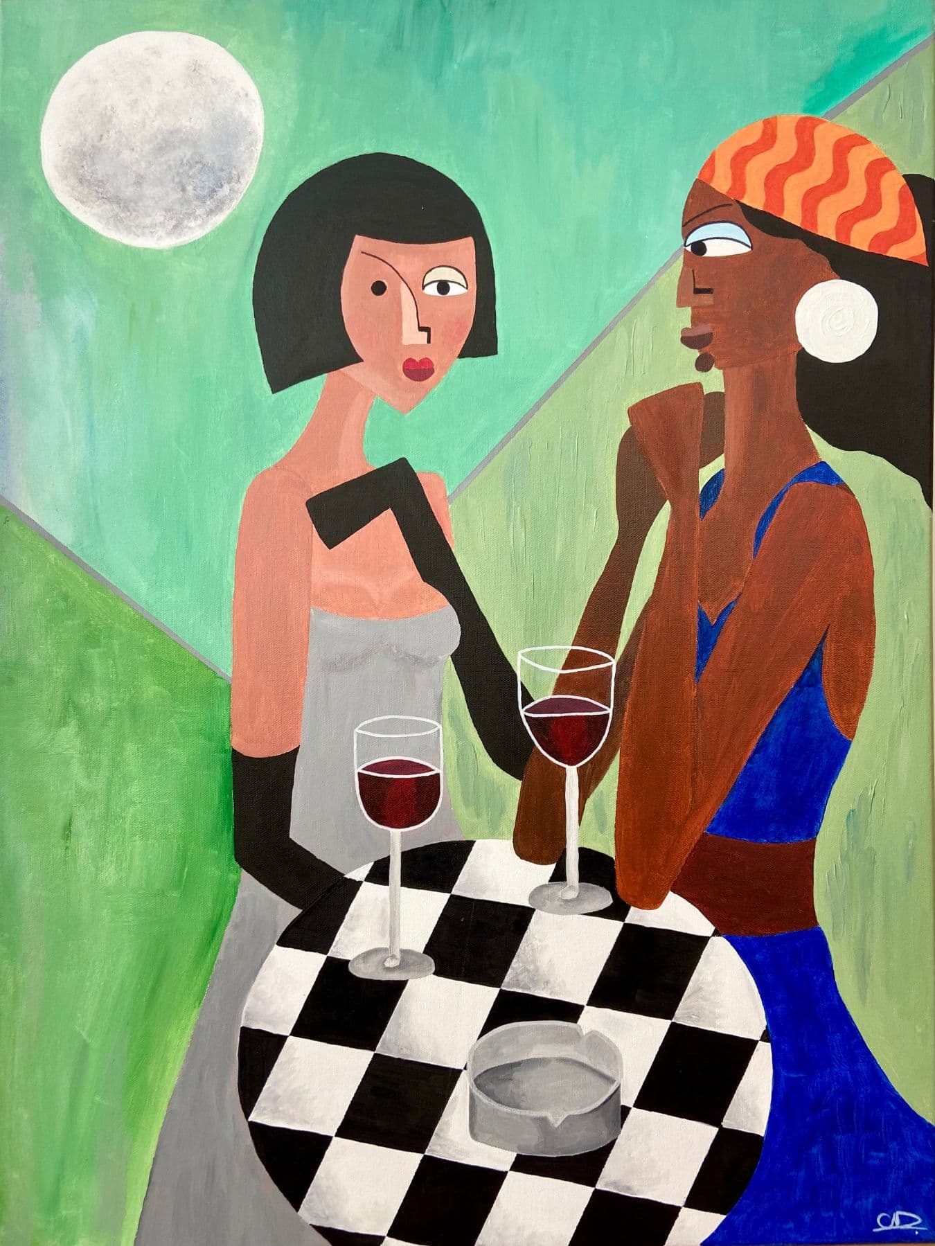 Painting titled 'Before' by Clotilde Degommier