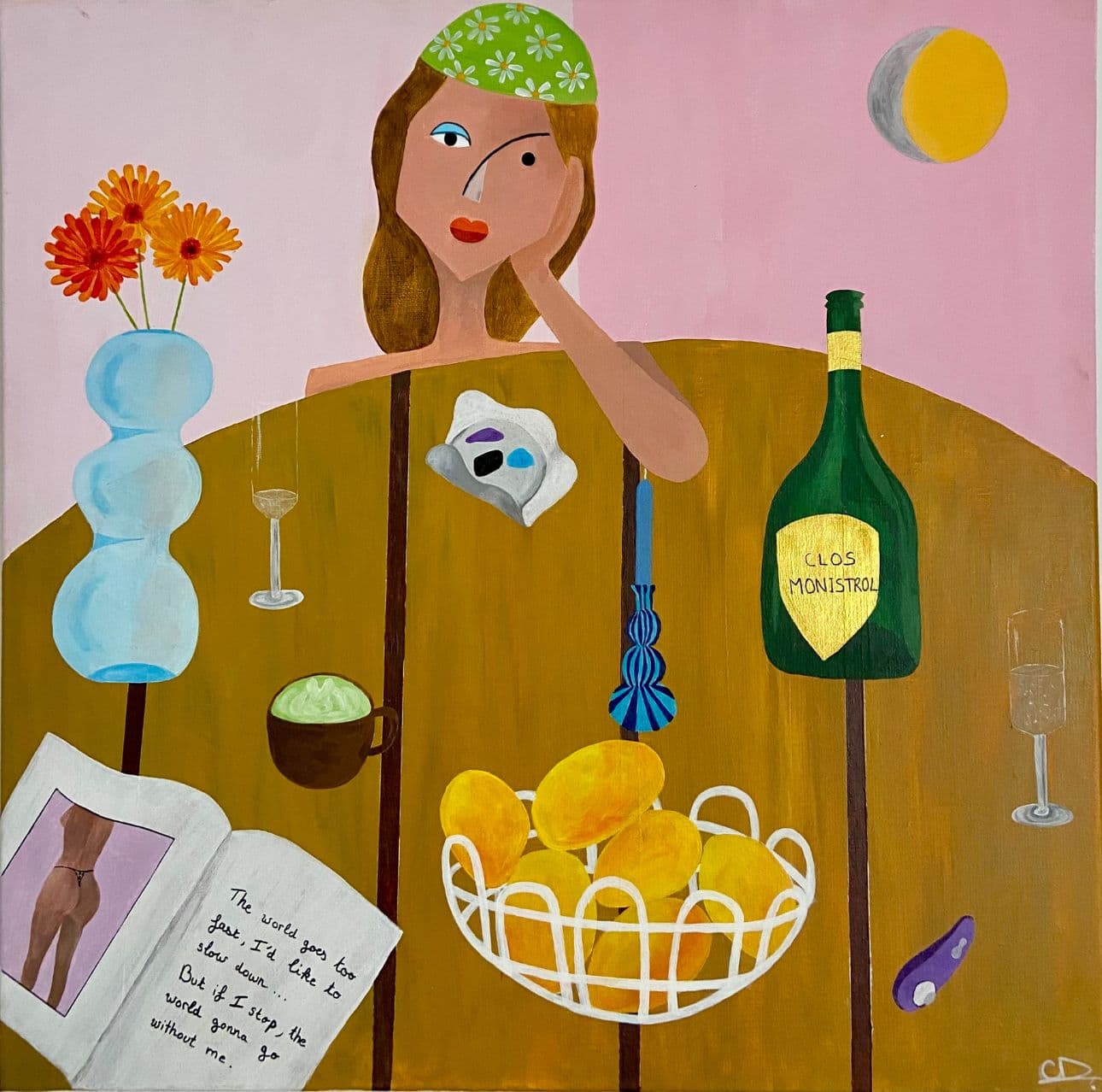 Painting titled 'Self Portrait' by Clotilde Degommier